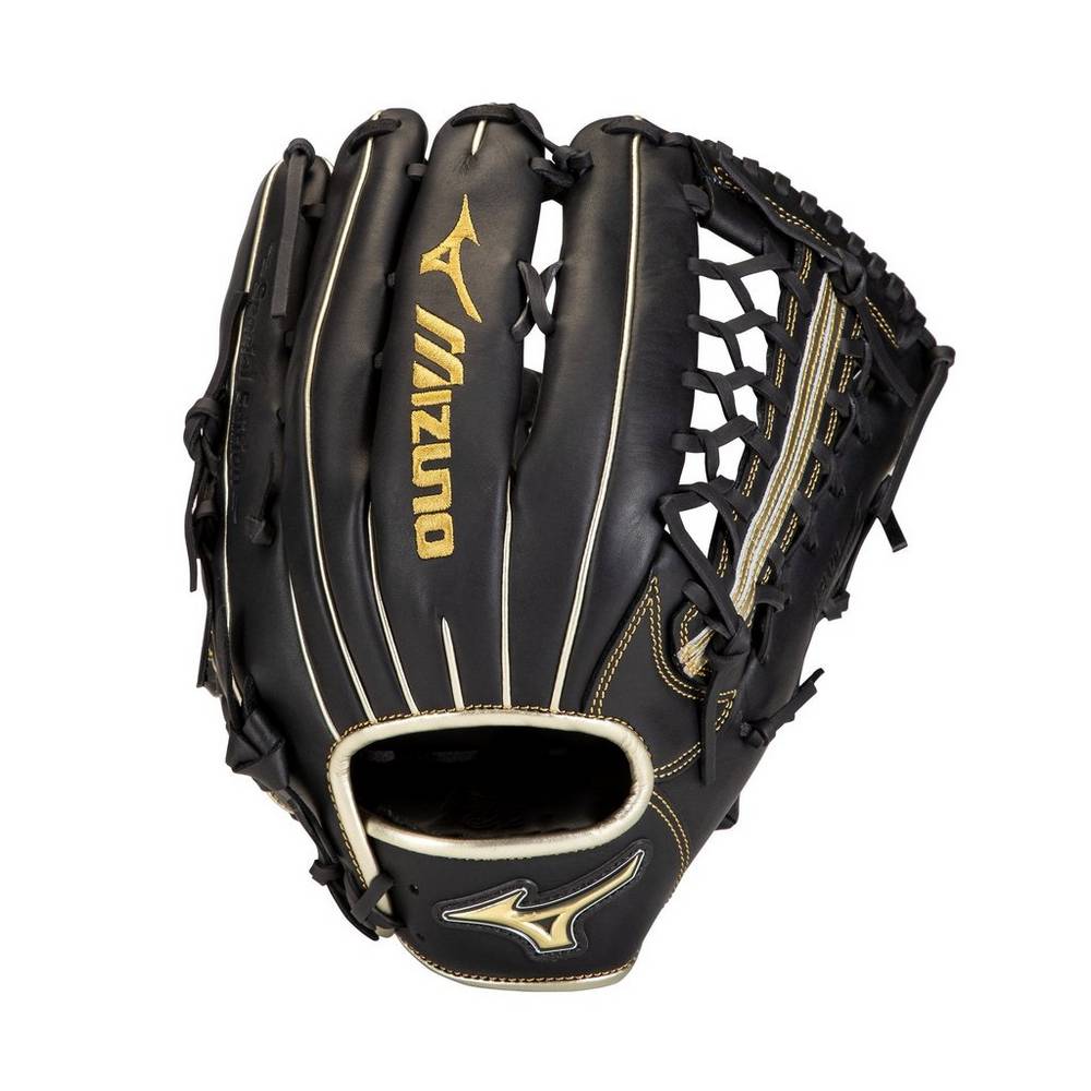 Guantes De Beisbol Mizuno MVP Prime SE Outfield 12.75" Hombre Negras/Doradas Outlet JFDY-41983